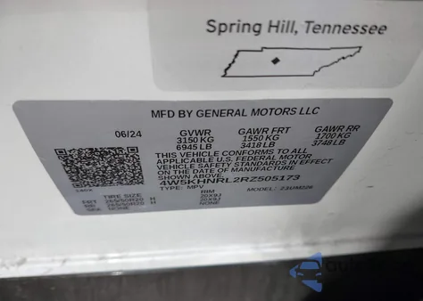 2024 Acura Zdx A-Spec из США, поврежденный, VIN 4W5KHNRL2RZ505173